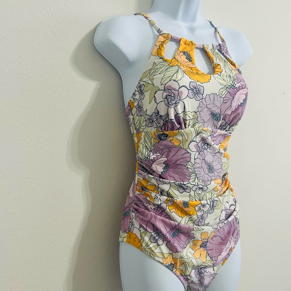 Cupshe Floral One Piece Bathing Suit - Size Small